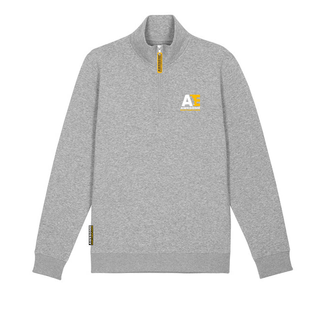 AE Quarter Zip Sweat - Heather Grey